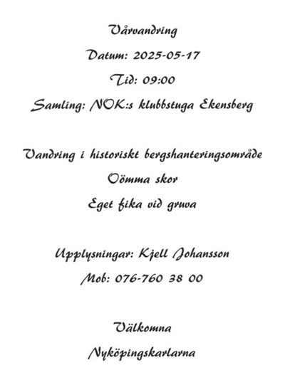 Vårvandring 17 maj 2025